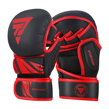 Guantes de MMA – Palma Abierta, Protección de Nudillos y Máximo Agarre